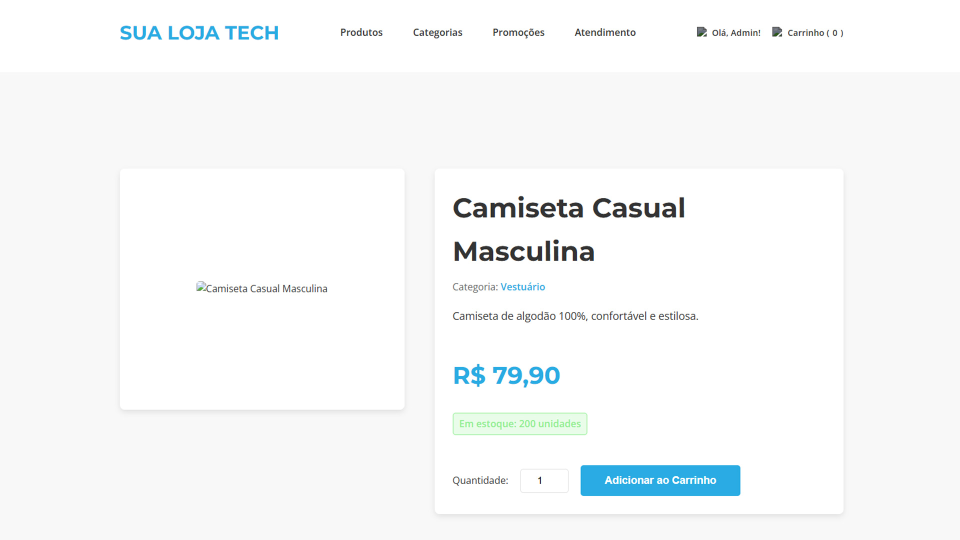 Página de Detalhes do Produto
